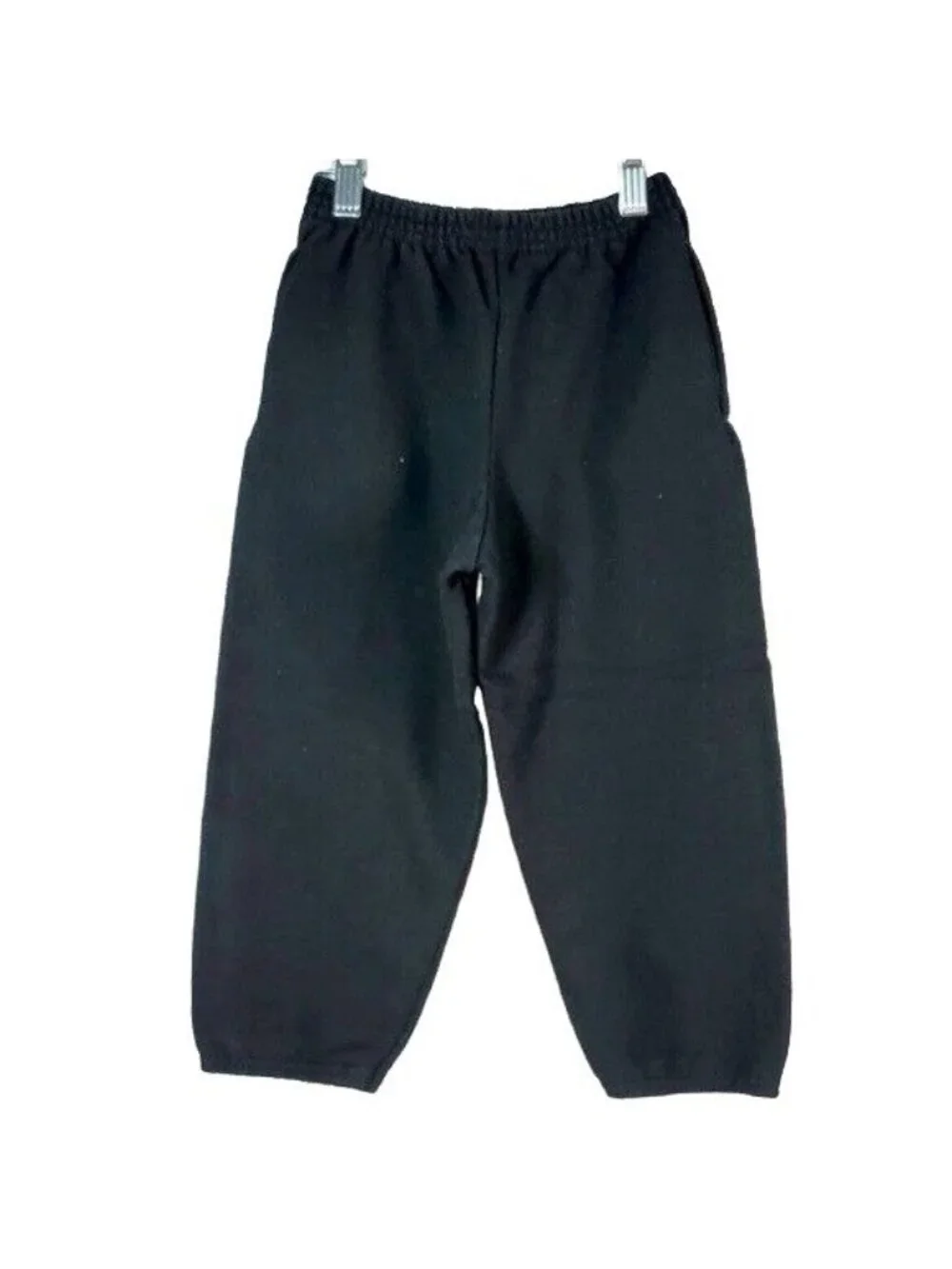 Hanes Boys Sweatpants Joggers Lot of 2 Black Gray XS Elastic Waist Cuff Pockets